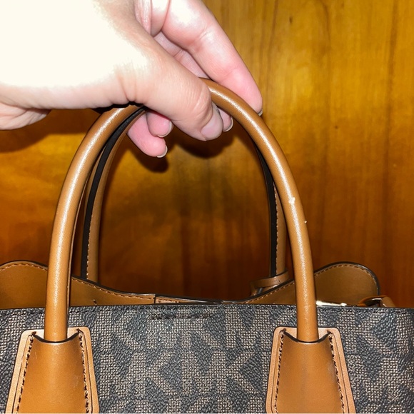 Michael Kors Mercer Brown MD Center Zip Tote Satchel Shoulder Handbag - Picture 4 of 12